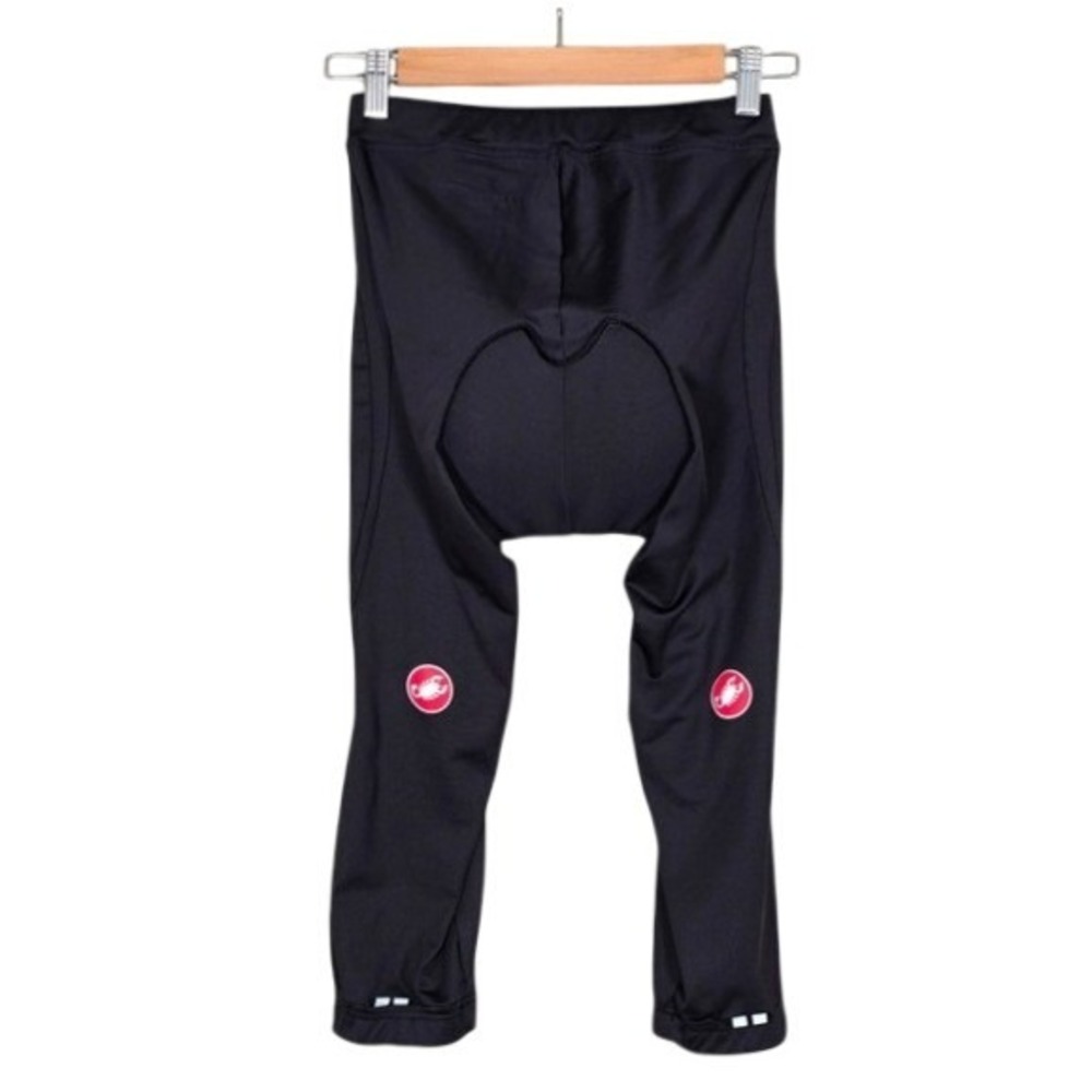 Castelli Women's Black Padded Cycling Shorts Tight Scorpion Logo Size M